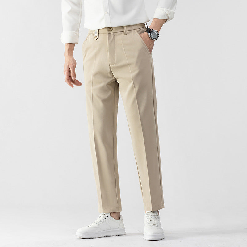 Pantalones casuales rectos y holgados de primavera para hombre
