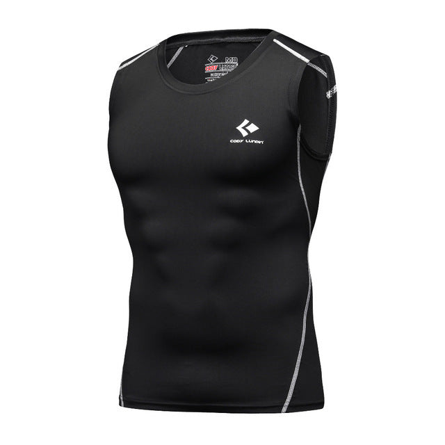 Men's tights training vest sleeveless fitness clothes