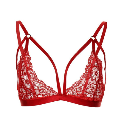 Lace sexy adjustable three-point bra