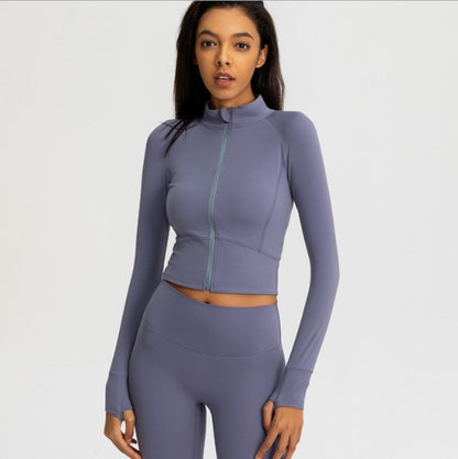 Cardigan running fitness suit