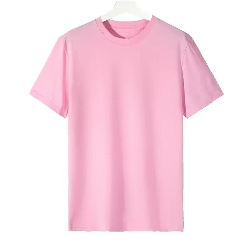 Solid Color Loose Half Sleeve Men's T-shirt