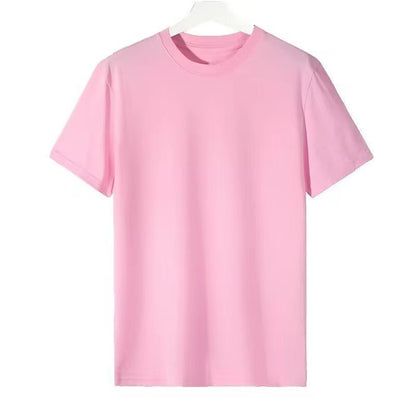 Solid Color Loose Half Sleeve Men's T-shirt