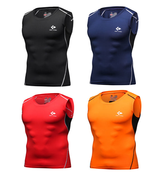 Men's tights training vest sleeveless fitness clothes