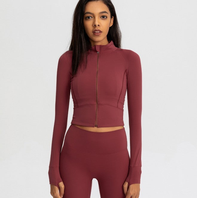 Cardigan running fitness suit