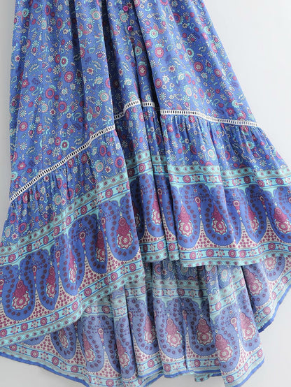 Women's Beach Holiday Beach Dress printed slim dress