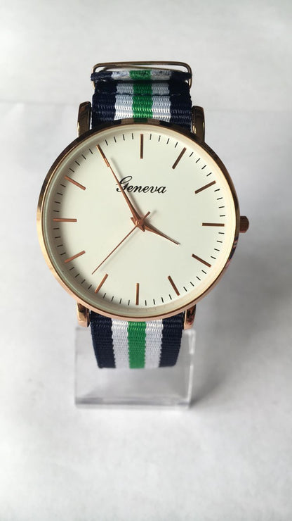 The explosion of Geneva foreign trade sports watch with nylon canvas belt watch male fashion factory direct sales business