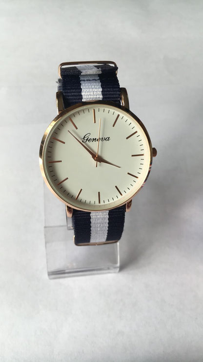 The explosion of Geneva foreign trade sports watch with nylon canvas belt watch male fashion factory direct sales business