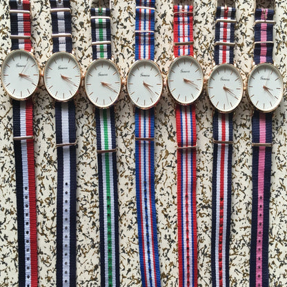 The explosion of Geneva foreign trade sports watch with nylon canvas belt watch male fashion factory direct sales business