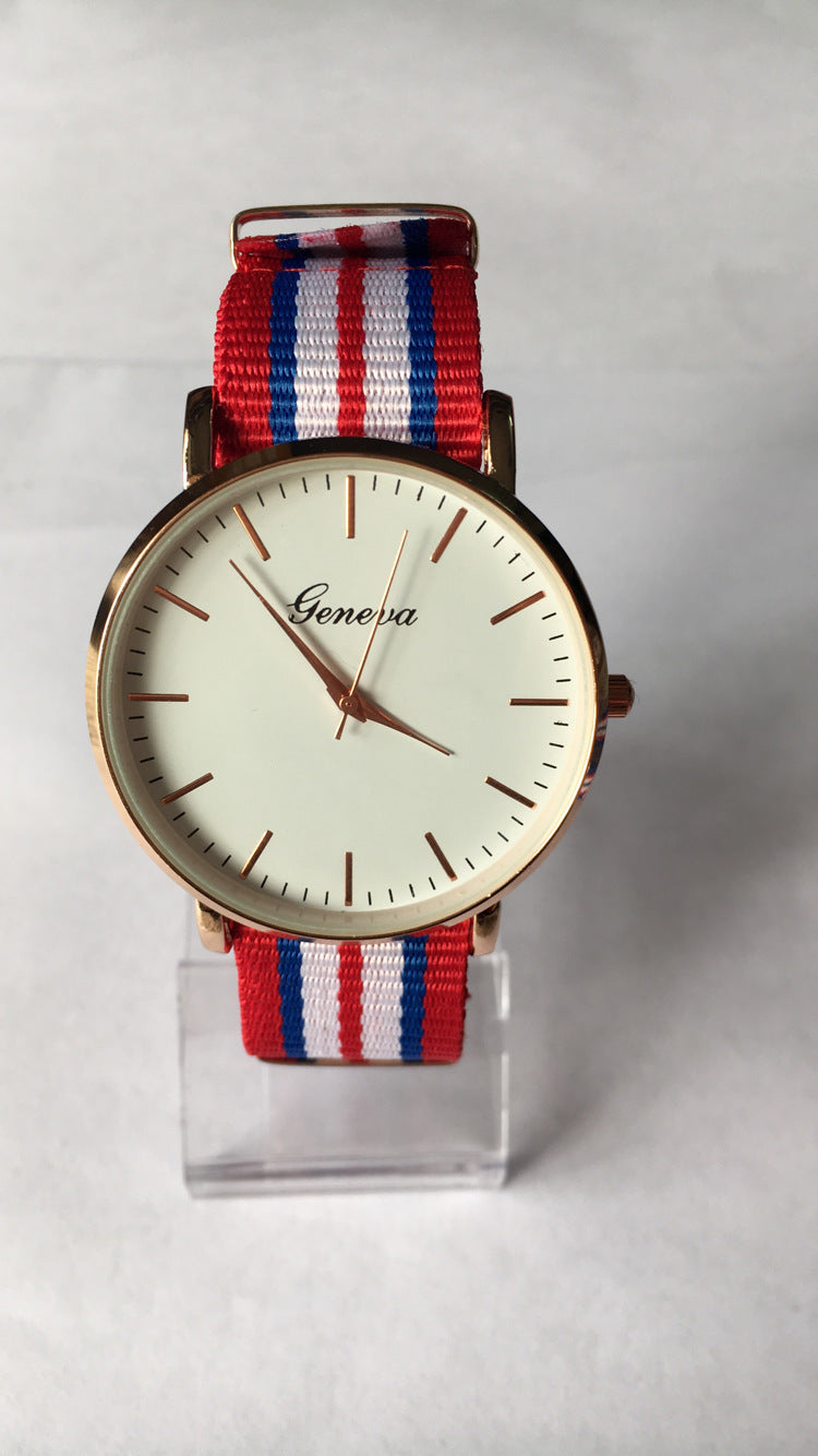 The explosion of Geneva foreign trade sports watch with nylon canvas belt watch male fashion factory direct sales business