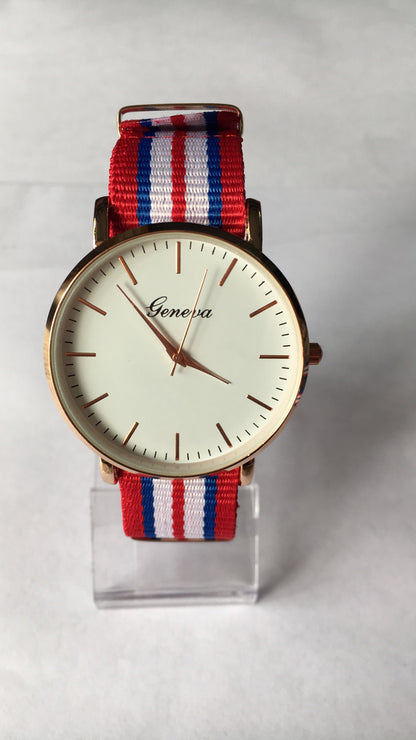 The explosion of Geneva foreign trade sports watch with nylon canvas belt watch male fashion factory direct sales business