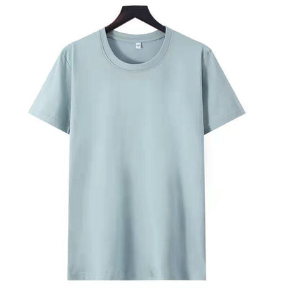 Solid Color Loose Half Sleeve Men's T-shirt