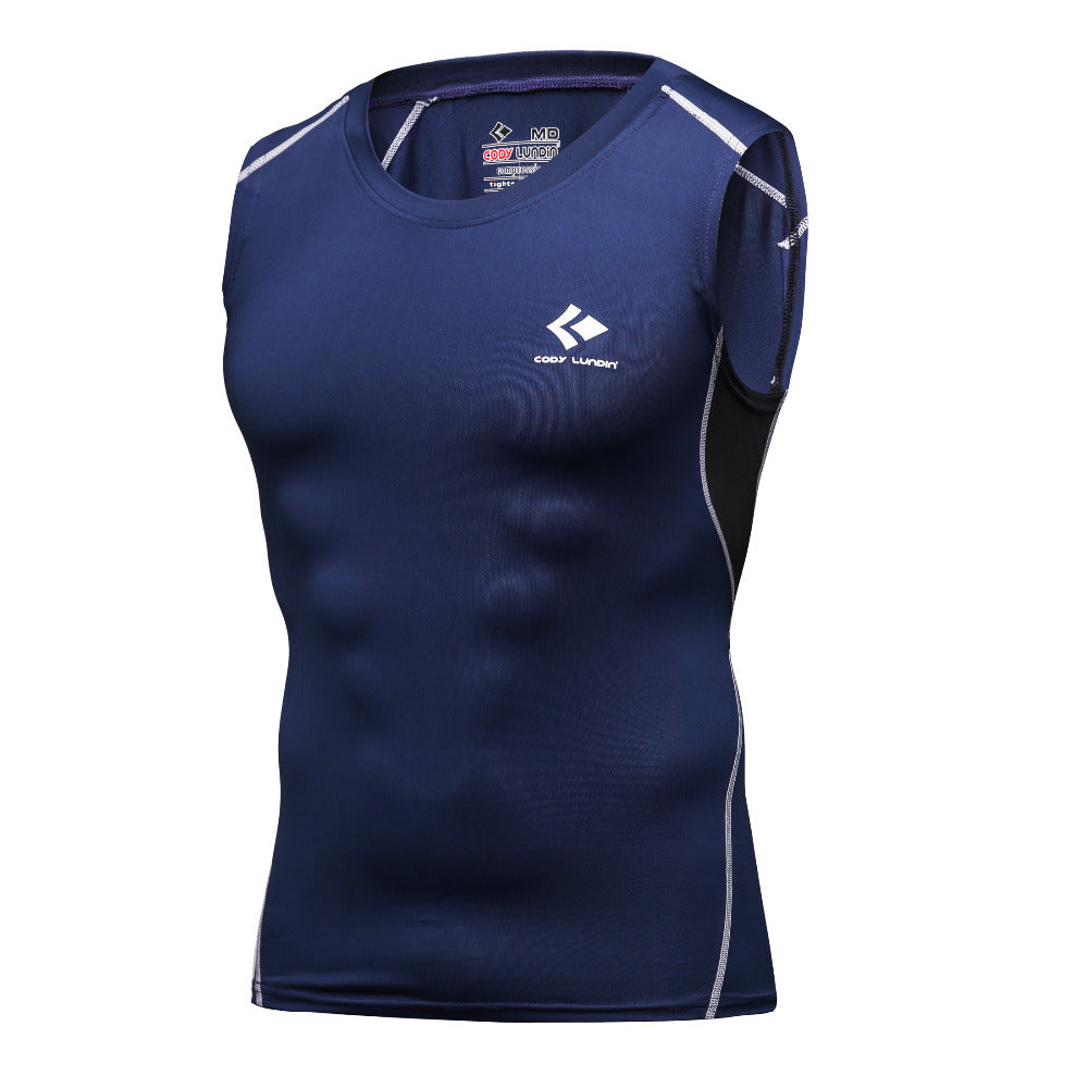 Men's tights training vest sleeveless fitness clothes