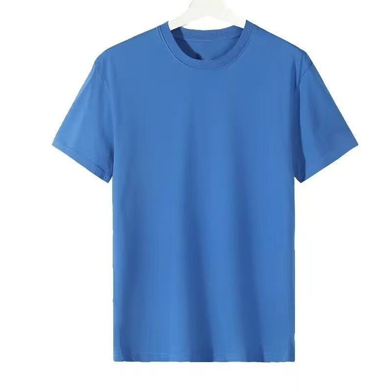 Solid Color Loose Half Sleeve Men's T-shirt