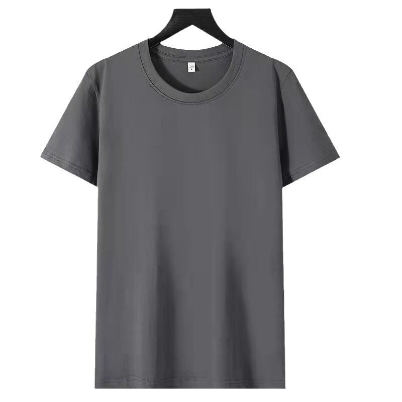 Solid Color Loose Half Sleeve Men's T-shirt