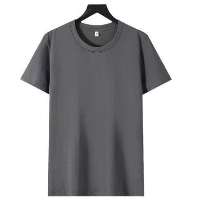 Solid Color Loose Half Sleeve Men's T-shirt