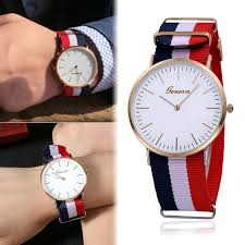 The explosion of Geneva foreign trade sports watch with nylon canvas belt watch male fashion factory direct sales business